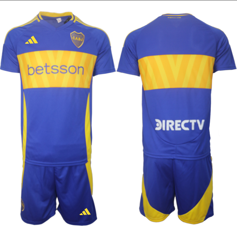 Men 2024-2025 Club Boca Juniors away Blue blank Soccer Jersey